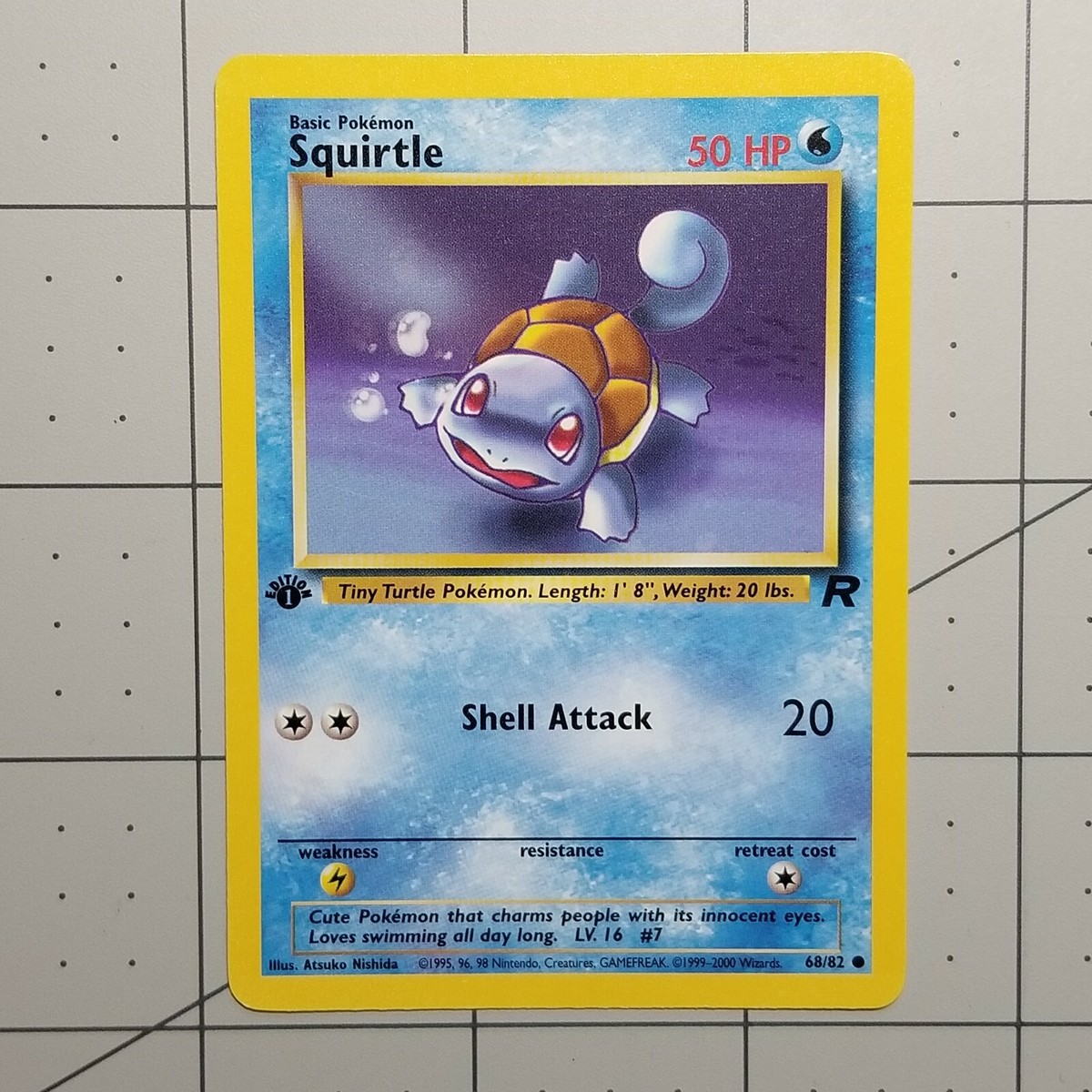 张极 トレカ SQUIRTLE - 68/82 - 1st Edition Team Rocket - Common