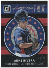2017 Donruss ** USA AMERICAN PRIDE BLACK ROOKIE ** #AP18 Mike Rivera RC #D / 25