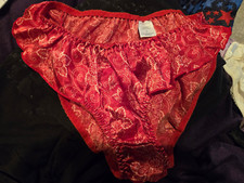 Delicates Flutter satin string panties size 6 Its more like a size 8