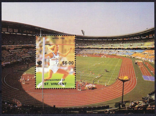 UNVERAUSGABT! Block ST VINCENT GRENADINES 1988 pf. Olympics Olympia Seoul 46