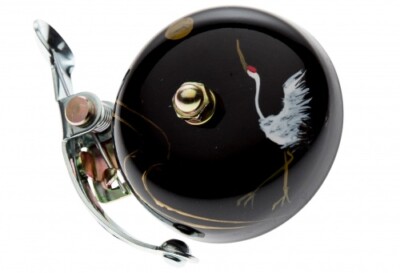 ''Tsuru'' - Crane Bell Co. Handpainted Suzu Fahrradklingel, Retro Look, Ø 55mm