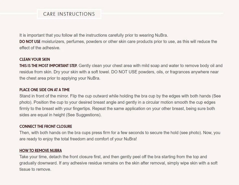 Sujetador adhesivo NuBra Feather Lite para mujer (chocolate, A) Bragel EE. UU. 32A 34A 36A Foto 4 de 4