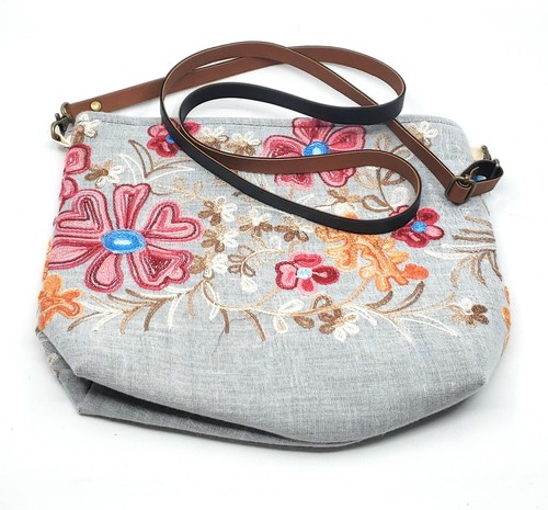 Embroidered Thai Cotton Crossbody Purse or Clutch Colorful Floral Patterns - Picture 34 of 34