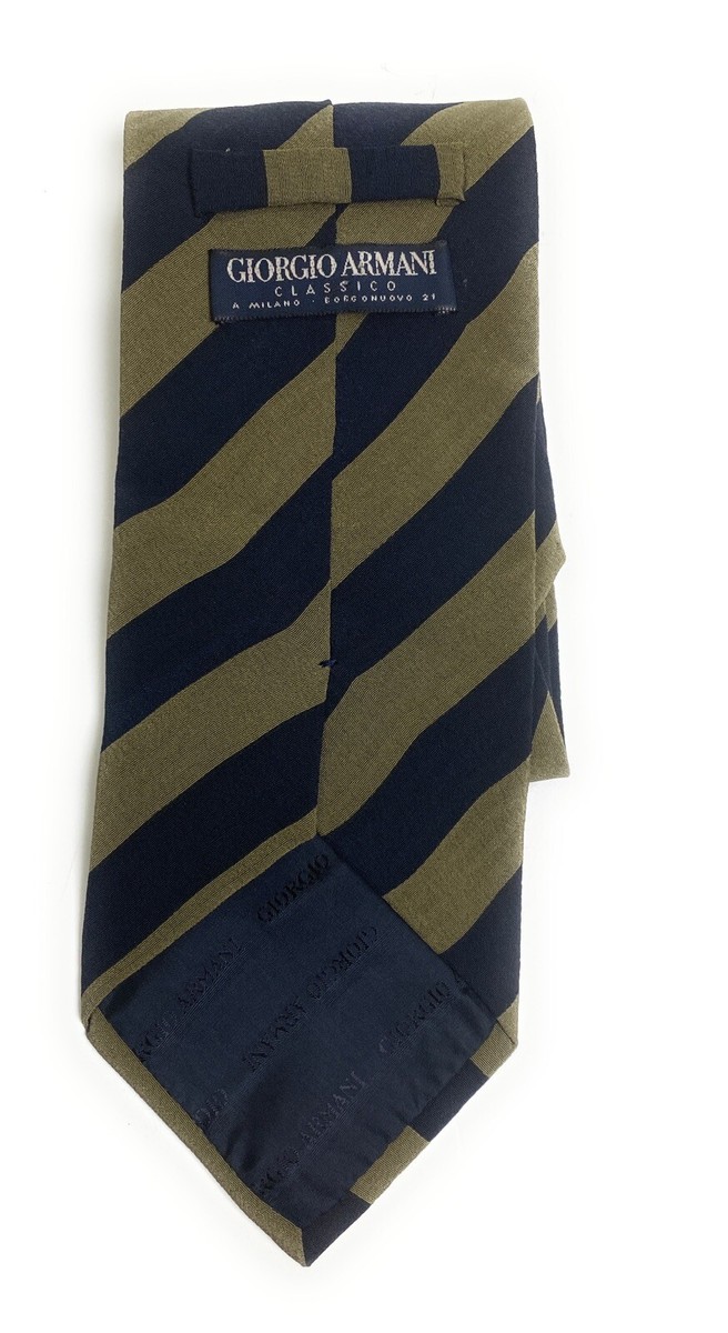 【希少】ジョルジオアルマーニクラシコ ネクタイ GIORGIO ARMANI Classico Mens Necktie ITALY Stripe 54