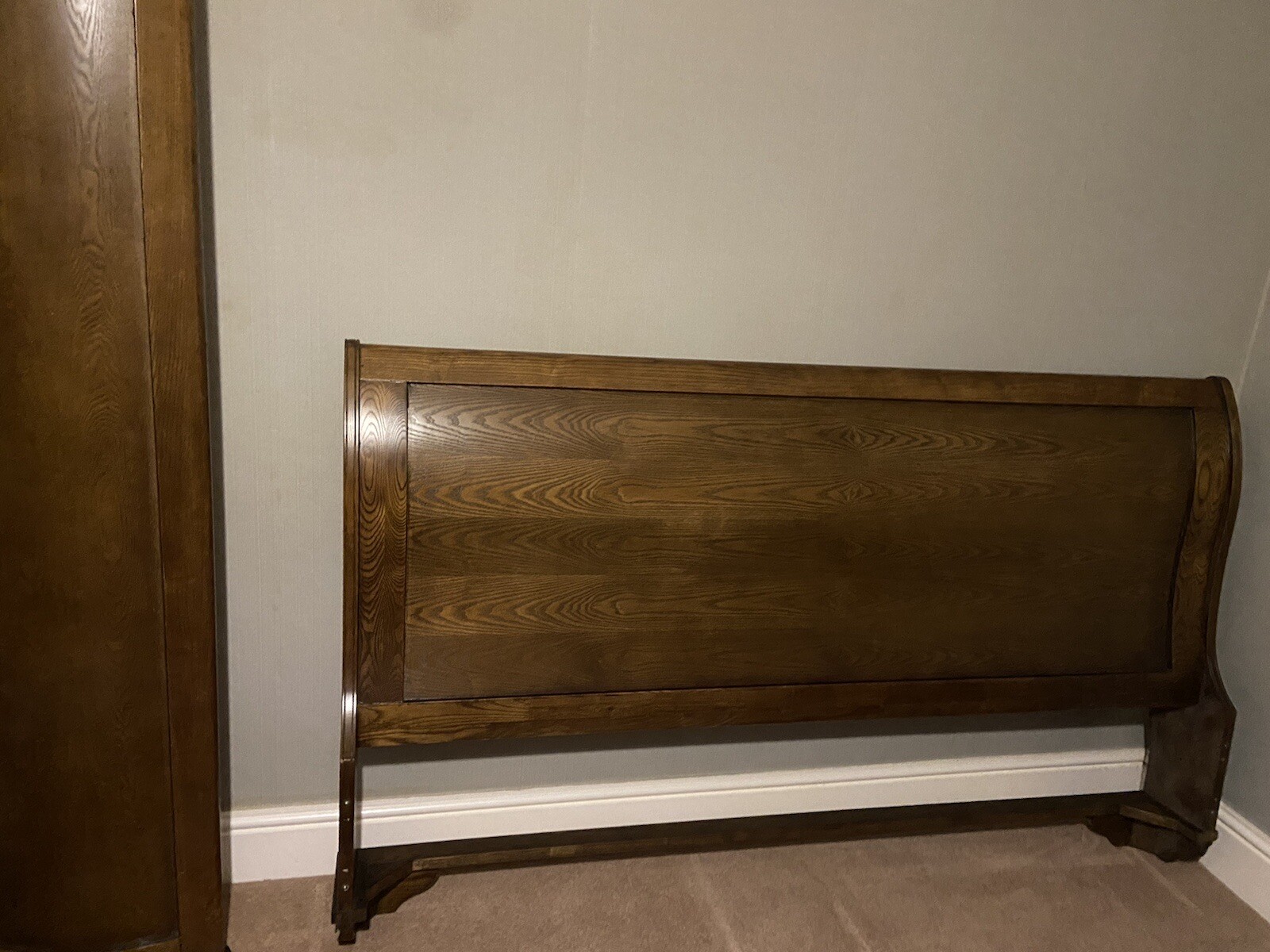 wooden sleigh bed super king size eBay