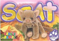 TY Beanie Babies BBOC Card Series 3 Common Scat the Cat NM/Mint