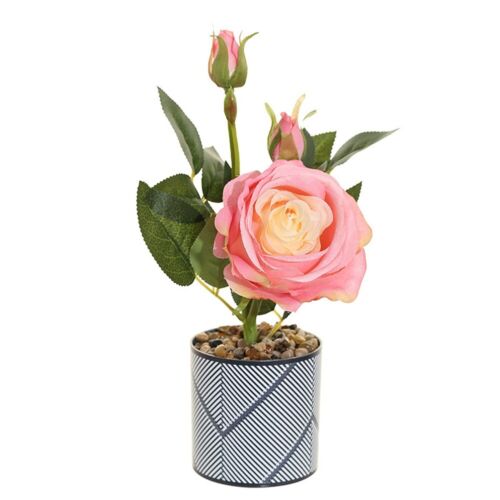 Plantes roses artificielles vibrantes et r��alistes pour restaurants et magasins - Picture 1 of 7