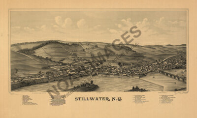 Panoramic Map of Stillwater NY 16x24