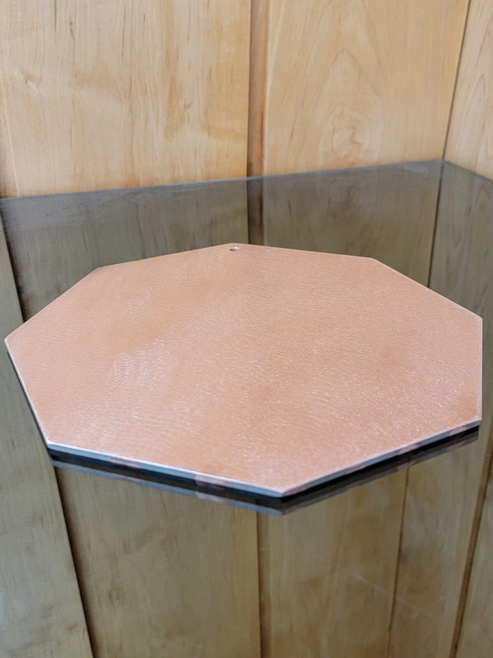 1/8” Thick Pure Copper Heat Diffuser 12” Octagon Stove Topper Defrost Plate - Image 3 of 4