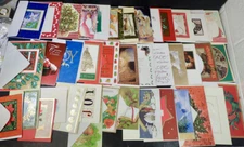 (40) Greeting Cards & Envelopes No Duplicates Christmas Holidays Yuletide lot#14