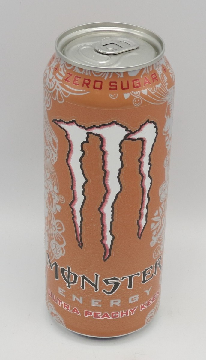 Monster Energy Zero Sugar ULTRA PEACHY KEEN 500ml can from Belgium