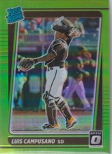 2021 Donruss Optic Green Prizm Luis Campusano #66 Rookie RC San Diego Padres