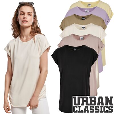 Urban Classics Damen Modal T-Shirt Oberteil überschnittene Schultern XS-5XL