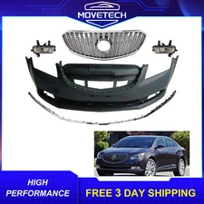 New Complete Front Bumper Cover Grille Set Compatible with 14-16 Buick LaCrosse