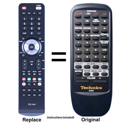 New EUR644348 Replacement Remote Control For TECHNICS Audio System