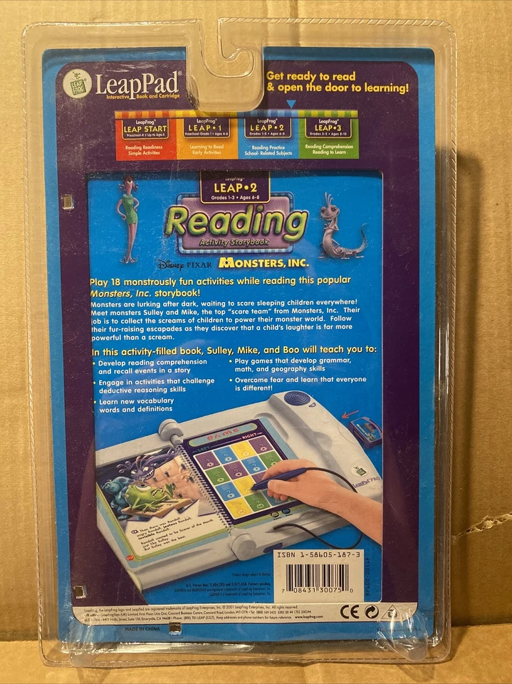 LeapPad Leap 2 Reading Monsters Inc Interactive Book and Cartridge New Sealed - Image 2 of 2