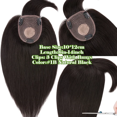 100% Echthaar Topper Toupet Extensions Clip In Remy Human Hair Toupee Haarteil l - Bild 77 von 84