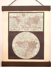 Hearth & Hand Magnolia Canvas Wall Art World Map Chart of Ocean Currents Vtg Sty