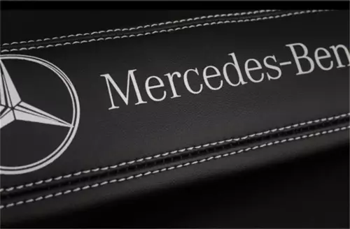 2pcs Car Seat Belt Cover Shoulder Cushion Pad Real Leather For Mercedes-Benz - Bild 9 von 12