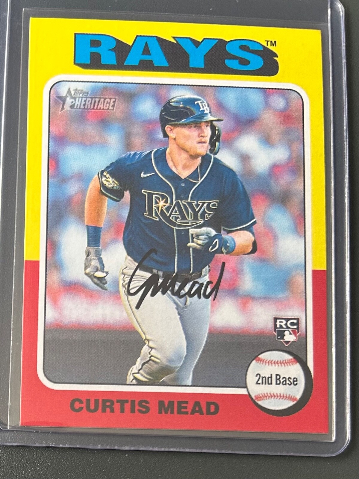 Curtis Mead 2024 Topps Heritage RC #176 Tampa Bay Rays