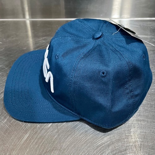 NASA Worm Insignia Script Embroidered Logo Officially Licensed Blue Snapback Hat - Picture 2 of 5