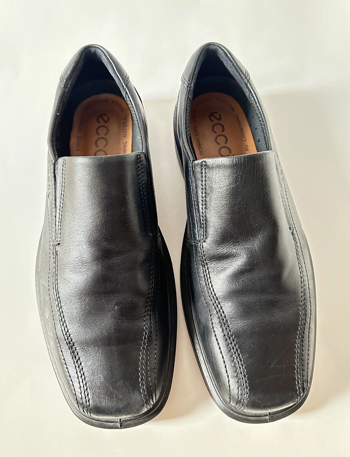 Mocassini slip on da uomo ECCO leggeri in pelle nera US 8 5 9 EU 42