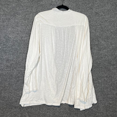 Talbots Sweater Womens 3X XXL White Cardigan Plus Size Open Front Casual - Picture 7 of 8