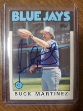 Autographed Buck Martinez Toronto Blue Jays Baseball Card 1986 Topps 🔥 