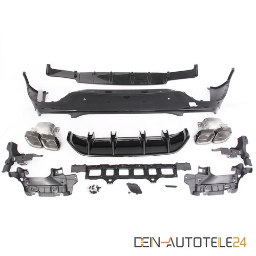 Heckdiffusor Endrohr für Mercedes GLC coupe C253 SCHWARZ 63 Optik Nightpaket - Picture 2 of 6