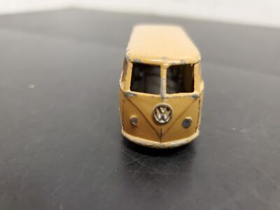VINTAGE 50'S BUDGIE TOYS TAN VOLKSWAGEN MICRO BUS NO.12 MADE IN