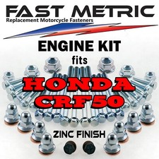 2004-current Honda Crf50 Engine Rebuild Bolt Kit Factory Style Zinc Fasteners 2004-current Honda Crf50 Engine Rebuild Bolt Kit Factory Style Zinc Fasteners