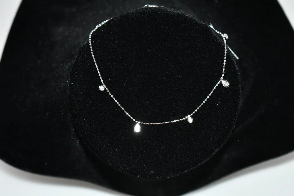 Nadri Daylight Shaky Faceted Chain Line Bracelet in Silver #AB40649GCZ NWT - Image 3 of 4