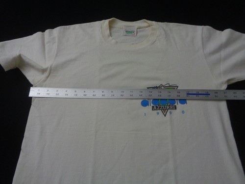 Vintage Diadora Azzurri Shirt Mens Large 90s Soccer Single Stitch - Picture 8 of 9