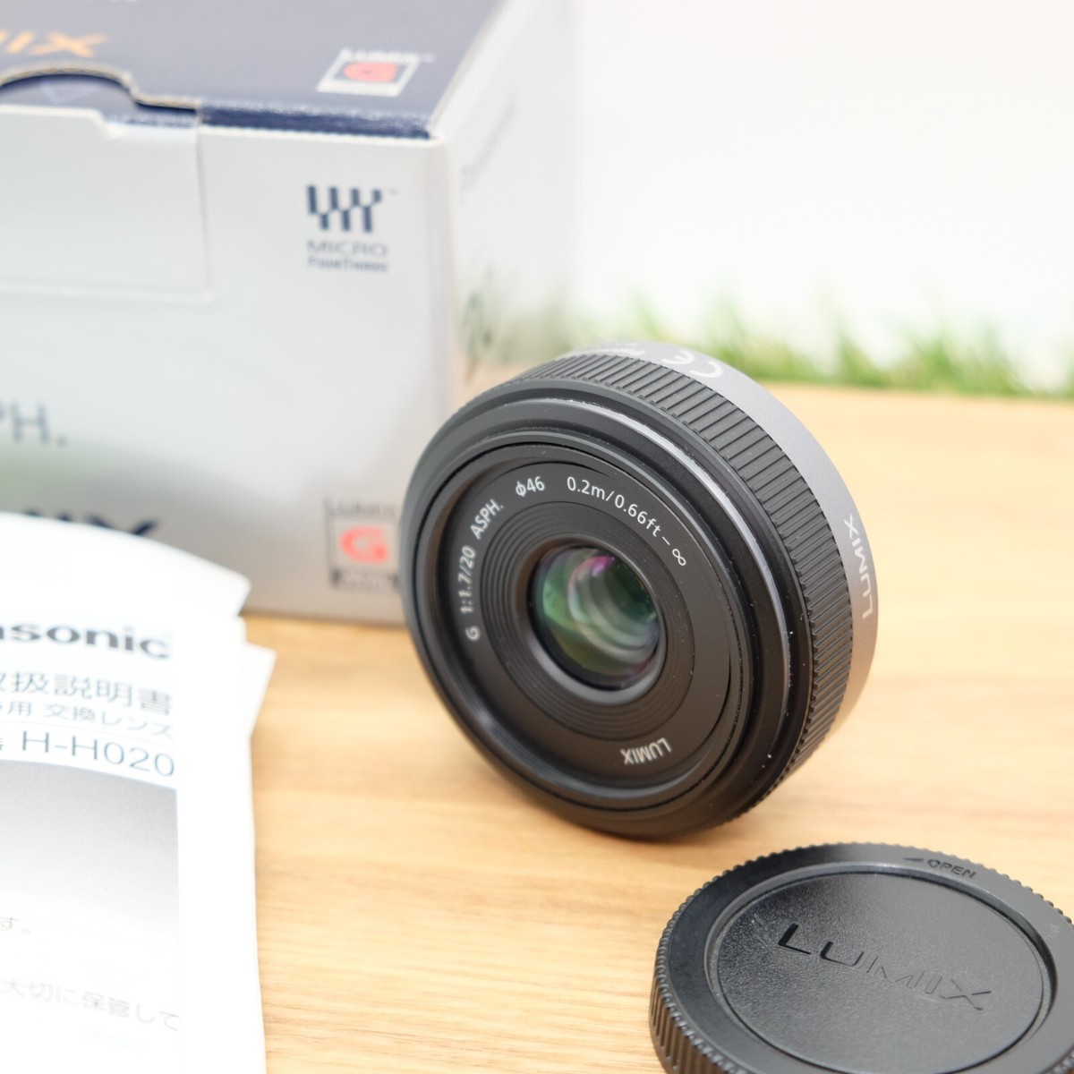 Panasonic LUMIX G 20mm f/1.7 ASPH H-H020 Lens Black W/ Box Japan
