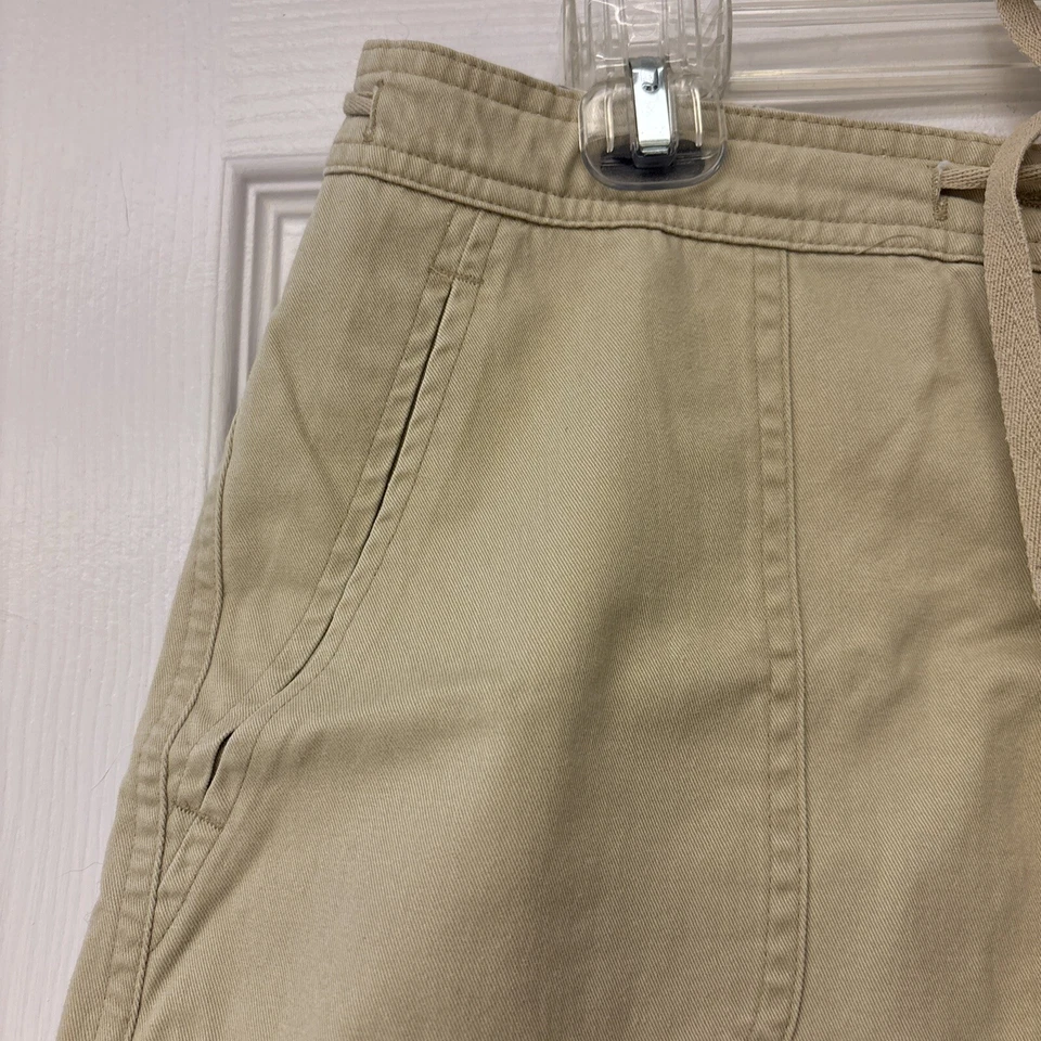 Pantalones Cortos Natural Reflections Mujer Talla 12 Regular Beige Sólido, Con Corbata. Foto 2 de 4