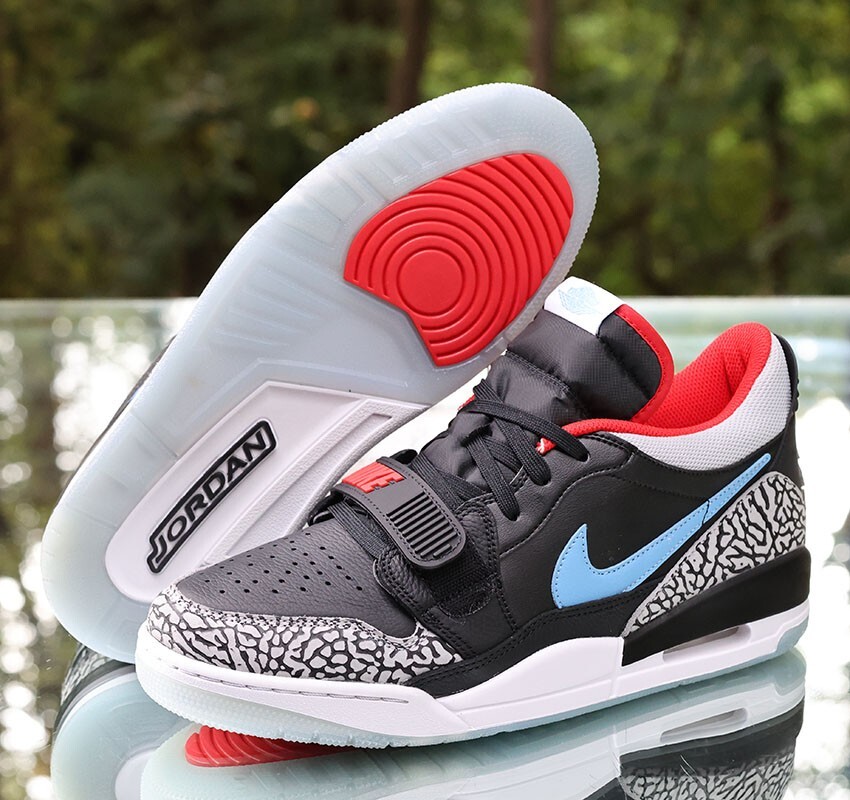 Air Jordan Legacy 312 Low Chicago Flag Men's Size 10 Black Blue