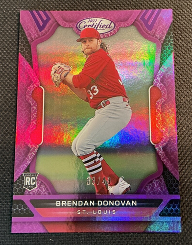 2022 Panini Certified Plum rc BRENDAN DONOVAN #d /49 Purple Cardinals