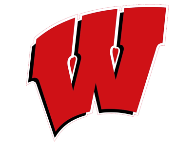 #ad University of Wisconsin Badgers sticker logo NCAA weatherproof bumper vinyl $3.99