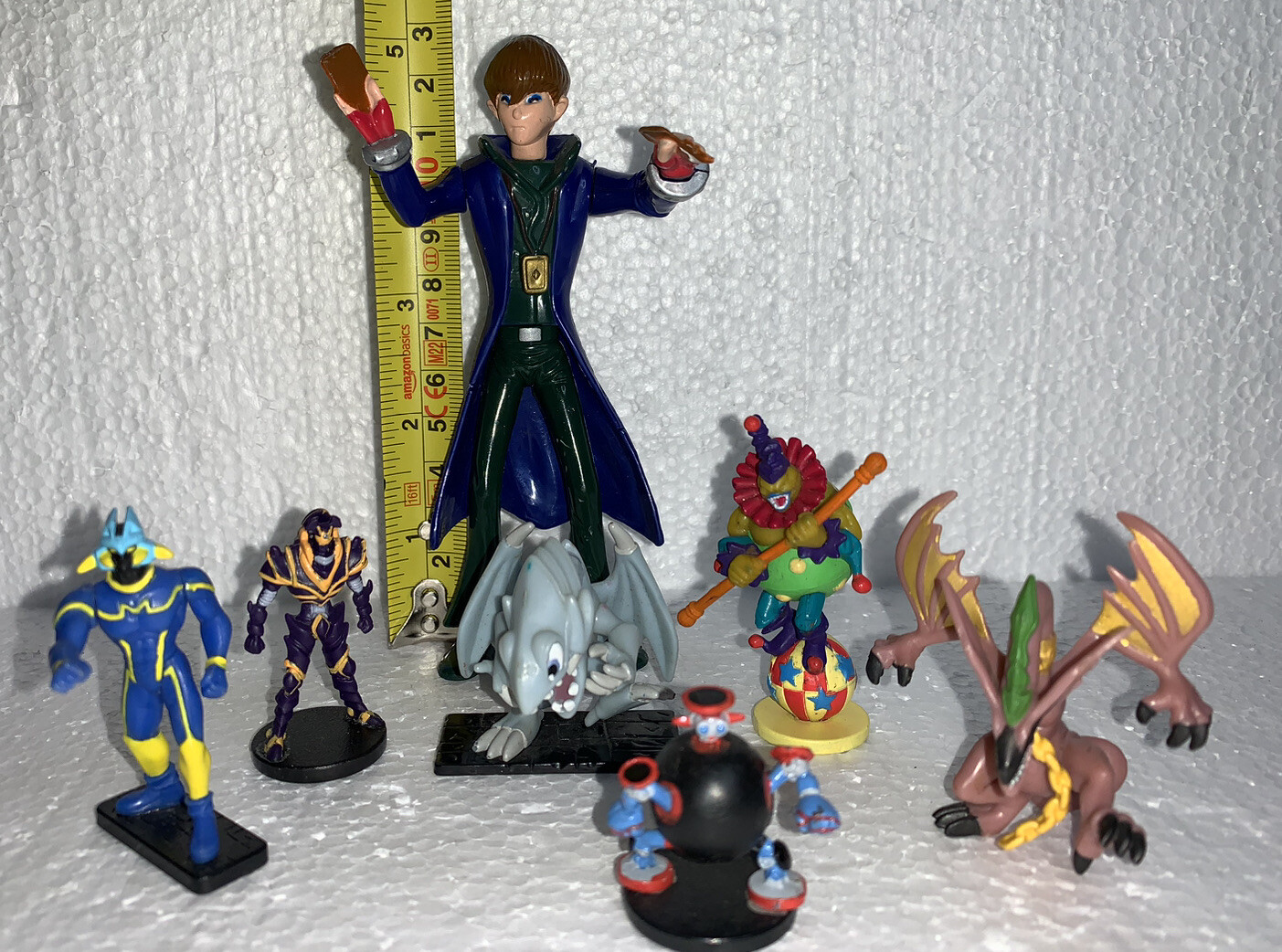 Mattel Yu-Gi-Oh Mini Figure Vintage Lot Of 7 W/5" Seto Kaiba Figure.