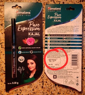 Himalayan Herbals Pure Expression KAJAL Waterproof, Smudge proof (2PC) FREE SHIP