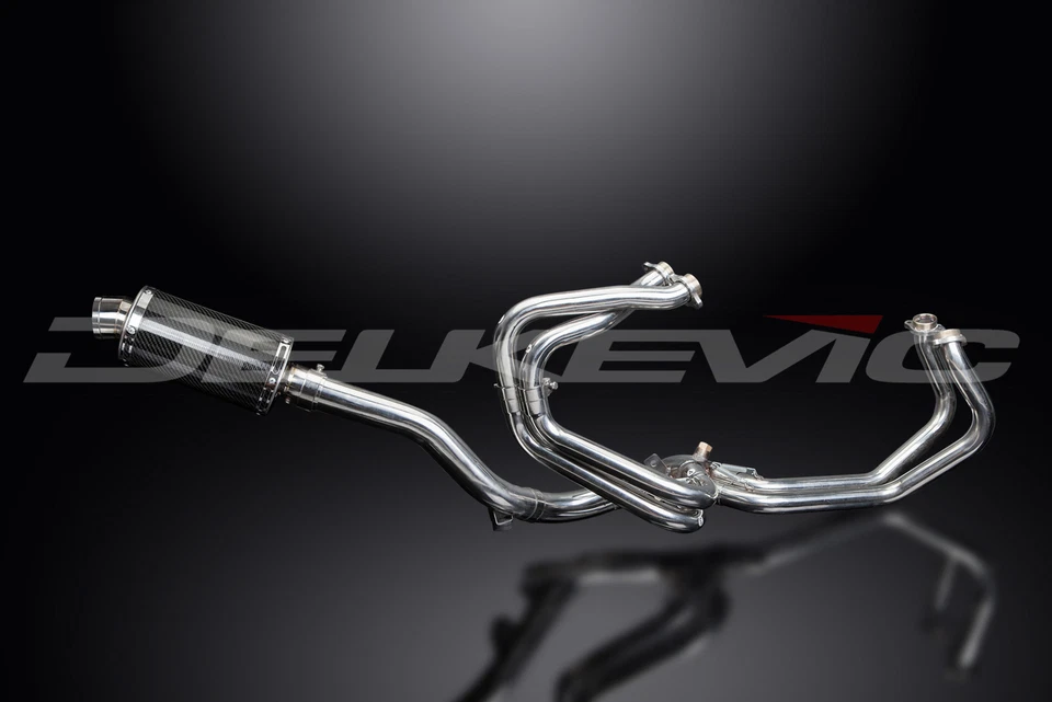 Silenciador oval de carbono Honda VFR800 Interceptor 98-01 escape completo 4-1 9" - Imagem 3 de 4