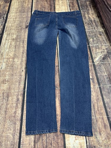Pantalones de mezclilla para mujer American Quality AQ talla 18 rasgados desgastados elásticos 36 x 31 - Imagen 5 de 12