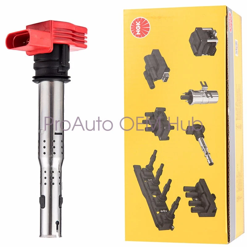 Bobinas de encendido mejoradas NGK 4 piezas OEM 07K905715C para Audi A6 Q5 TT VW Jetta 2.0 Foto 2 de 4