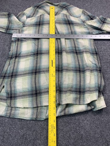 J Jill Shirt Womens Small Green Plaid Long Sleeve Button Up Outdoor - Picture 17 of 19