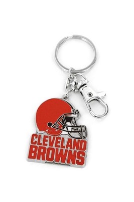 Cleveland Browns NFL Team Colors Metal Heavyweight Keychain