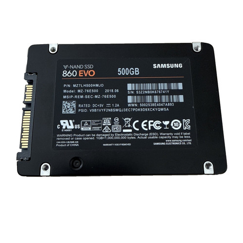 500 GB Samsung 860 EVO SSD SATA 2,5" V-NAND MLC - MZ-76E500