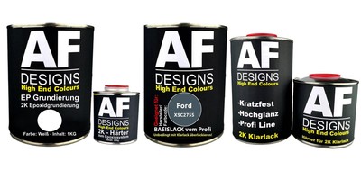 FÜR Ford XSC2755 Nantucket Grey Met 3.7L Autolack SET 2K EP Grundierung Klarlack