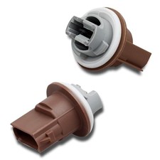 2 PCS Turn Signal Socket, Insulated Waterproof 3156 3157 Bulb Connector, 3 Pin