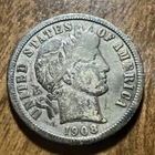 1908 Barber Liberty Head Dime Great Condition 90% silver Actual coin FI 3-2