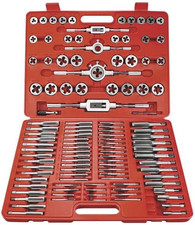 110 Piece Tap and Die Set  Sae Metric  Threading Tool Set with Storage Case  Metr